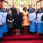 Clare McGraw and Marisia O'Sullivan of Dundee SPUC with other SPUC supporters and workers; Sisters of the Immaculate Hear of Mary; Obianuju Ekeocha, Pro LIfe Speaker and activist Founder of Culture of Life, Africa; John Smeaton, CEO of SPUC UK and John Deighan CEO of SPUC Scotland with Bishop Stephen, Bishop of Dunkel