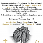Interfaith meeting using Zoom – 5pm Thursday 14th May