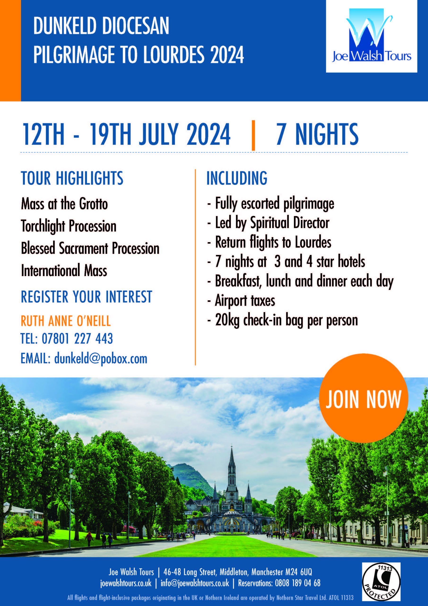Dunkeld’s Lourdes Pilgrimage – 2024