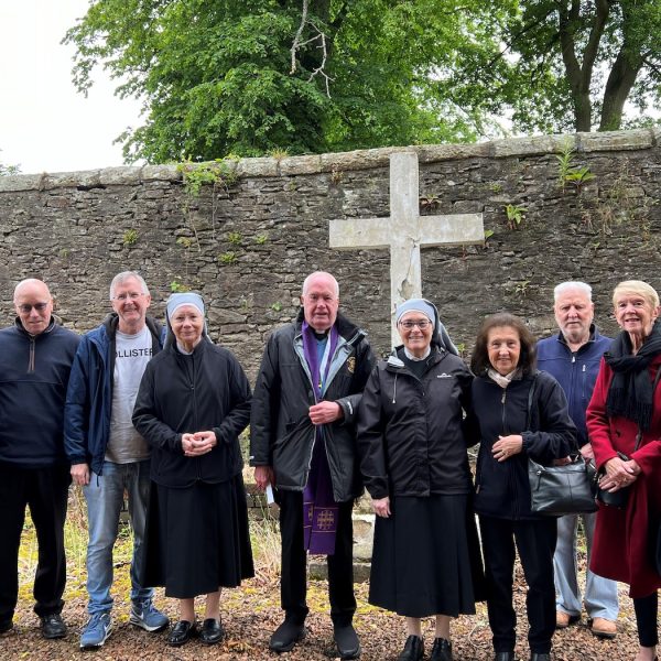 Flowers and prayers at the Sisters graves at Wellburn