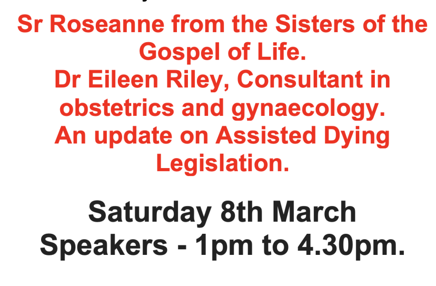 Dundee Branch with Dunkeld Diocese Invites You to an Afternoon for Life